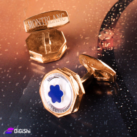 MONT BLANC Cufflinks with Navy Star - Bronze