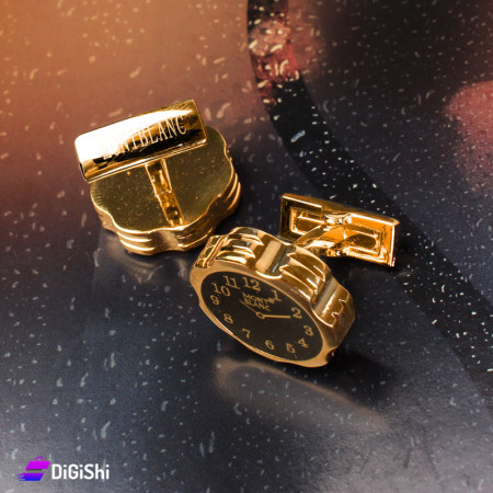 Men's MONTBLANC Golden Cufflinks Clock Drawing