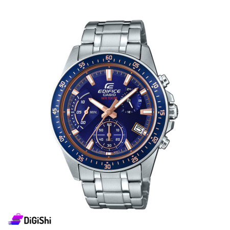 ساعة يد رجالية Casio EFV-540D-2AVUDF - فضي