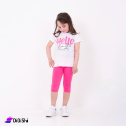 Girls Cotton Pajamas Hello