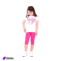 Girls Cotton Pajamas Hello
