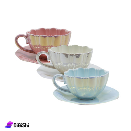 Round Porcelain Cup with a Base