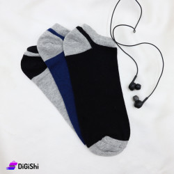Pair of Men's Short Two-tone Socks