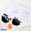 Pair of Women's Short Socks Panda Drawing