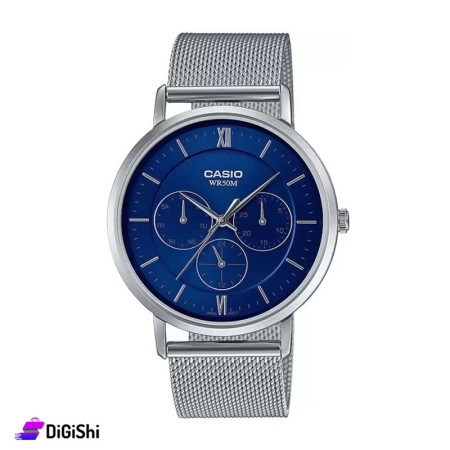 ساعة يد رجالية Casio MTP-B300M-2AVDF - فضي