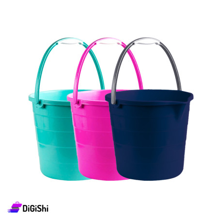 Rainbow Round Large Plastic Bucket 15L 2126 - Fuchsia