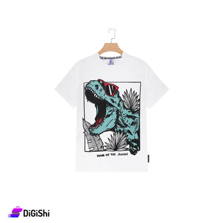 STARTER  Boy's Cotton T-Shirt Dinosaur Print