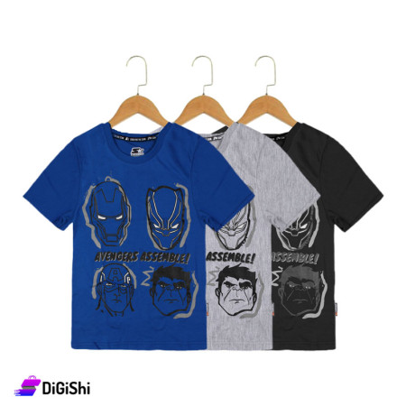 STARTER  Boy's Cotton T-shirt with AVENGERS Print