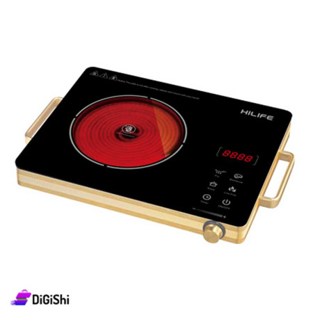 طباخ ليزري ماركة HILIFE موديل HLIC339GO-HK مع إطار ذهبي