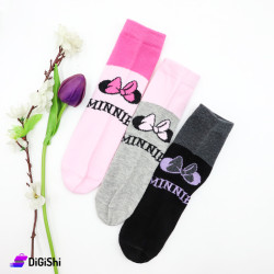 Al Samah Set of Children's Long Socks Age 10 Drawing Minnie