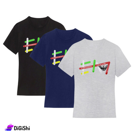 Women's Half Sleeve Cotton T-shirt With EMPORIO ARMANI Logo - M 142