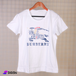 كنزة نصف كم قطن نسائية Burberry