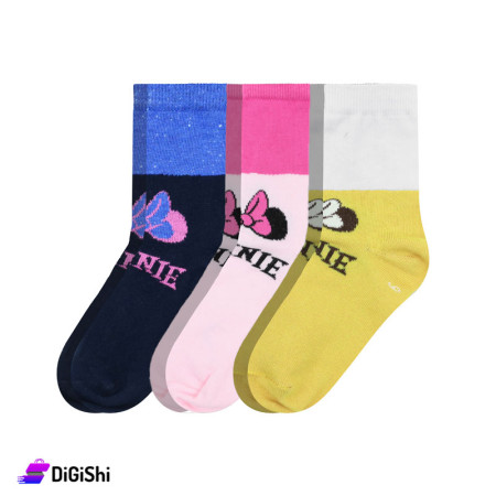 Al Samah MINNIE Set Of 6 Years Old Kids Cotton Long Socks - Group 1