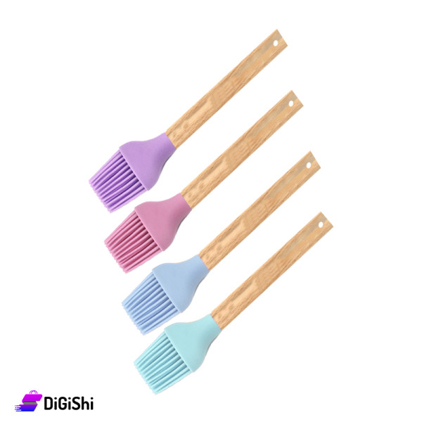 Silicone Brush with Wood Handle
