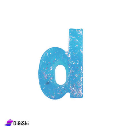 صابون بشكل حرف d - أزرق