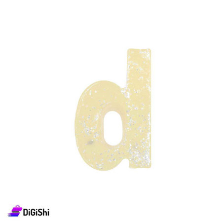 صابون بشكل حرف d - ذهبي