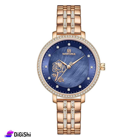 NaviForce NF5017 RG/BE Women's Wrist Watch - Rose Gold