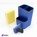 Washing Sponges And Liquid Soap Box - Blue