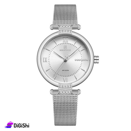ساعة يد نسائية NF5019 NaviForce - فضي