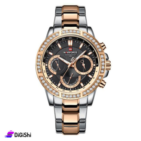 ساعة يد رجالية NF 9196D NaviForce - فضي وأسود