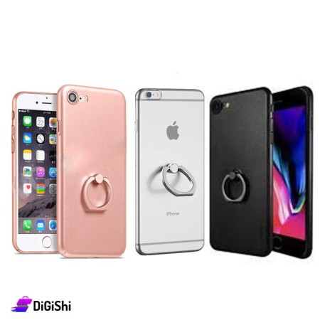 hoco Metal Finger Holder TPU for iPhone7/8 - Transparent / Black / Pink