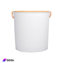 Homy Plast Versatile Plastic Bucket with Lid - Orange and white