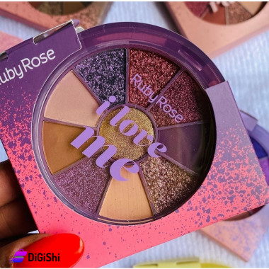 Ruby Rose Round Eyeshadow Palette 10 Colors HB-1075