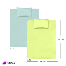 ALHOUDA Bed Sheet Set with Pillow Cover Single and Half Size - Shades of Green