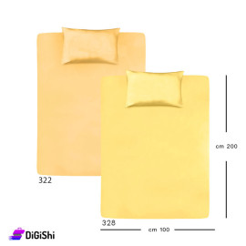 ALHOUDA Bed Sheet Set with Pillow Cover Single Size - Shades of Yellow