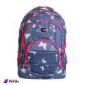Butterfly Print 3-layer Backpack