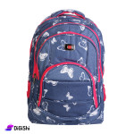 Butterfly Print 3-layer Backpack