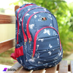 Butterfly Print 3-layer Backpack