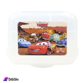 لانش بوكس مستطيل Rainbow 2141 Cars - شفاف