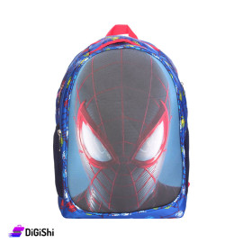 Spider Man Two Layers School Backpack - Blue