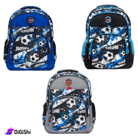 LEXI LP 3303 Waterproof Canvas Two Layer Relief Football Backpack