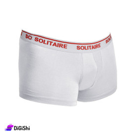 Solitaire Men's Cotton & Lycra Boxer - White