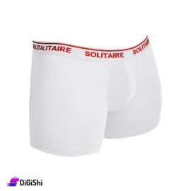 Solitaire Men's Cotton & Lycra Shorts - White