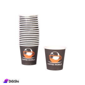 Cardboard Coffee Cup Set COFFEE WORLD 4oz