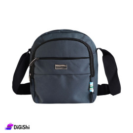 Men's Linen Three Layer Toshiba Logo Shoulder Bag - Navy