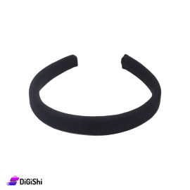 Thin Linen Hair Bow - Black