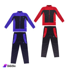 STARTER بيجامة ولادي كم طويل قماش رياضي سكوبا - أزرق، أحمر