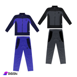 STARTER بيجامة ولادي كم طويل قماش رياضي سكوبا -  أزرق، أسود