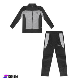 STARTER Boy's Long-Sleeved Pajamas In Crystal Sports Fabric - Black and Gray