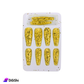 VV MEI JIA REN Shiny Artificial Nails Yellow