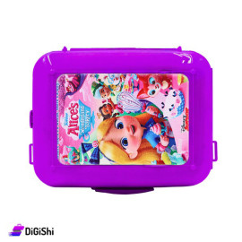 Rainbow 2141 Disnep Rectangular Lunch Box - Light Purple