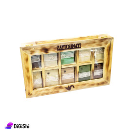 ZAYTOUNATI Wooden Box of Crystal Olive Oil Soap10pieces