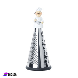Large Stainless Steel Hand Grater with Chef Shaped Handle