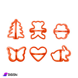 Plastic Cookie Cutters with Tree Shape- Orange