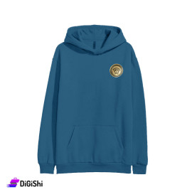 VERSACE Women's Two Fleece Hoodie - Ocean Blue - M 146