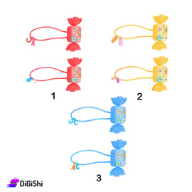 A Pair Of Girl's Chocolate Bead-Shaped Hair Ties - Group 1